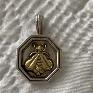 Slang and Slane 14k and Sterling Bee Pendant